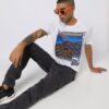 Regular Fit Graphic Print Crew-Neck T-Shirt - DNMX White