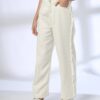 Women High-Rise Distressed Wide-Leg Jeans - DNMX White