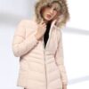 Women Regular Fit Zip-Front Hooded Puffer Jacket - DNMX Pink