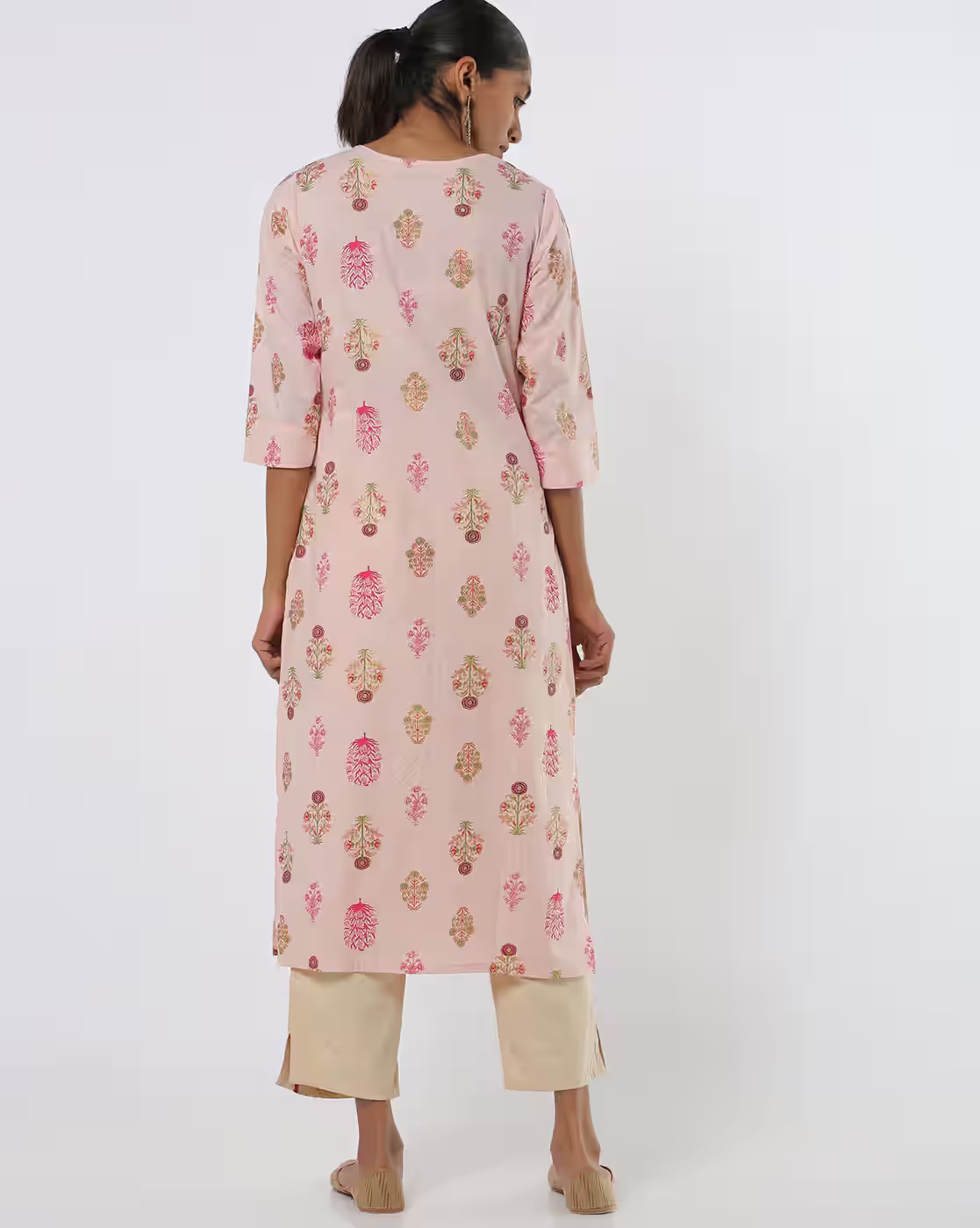 Floral Print Straight Kurta - AVAASA MIX N' MATCH