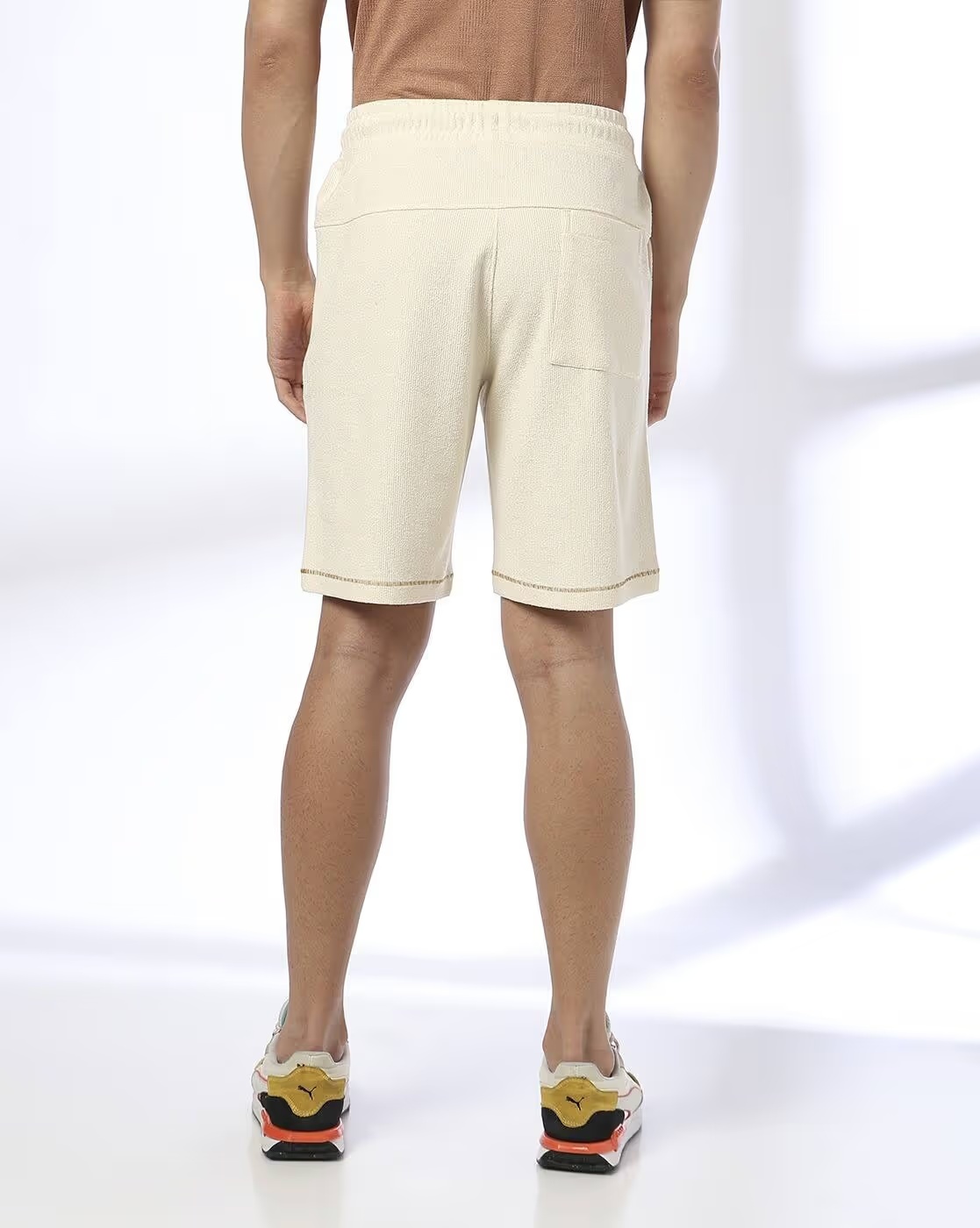 Embroidered shorts, beige, m - Teamspirit