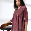 Women Printed A-Line Kurta - FUSION Purple