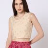 Crop Round-Neck Top - FUSION Cream