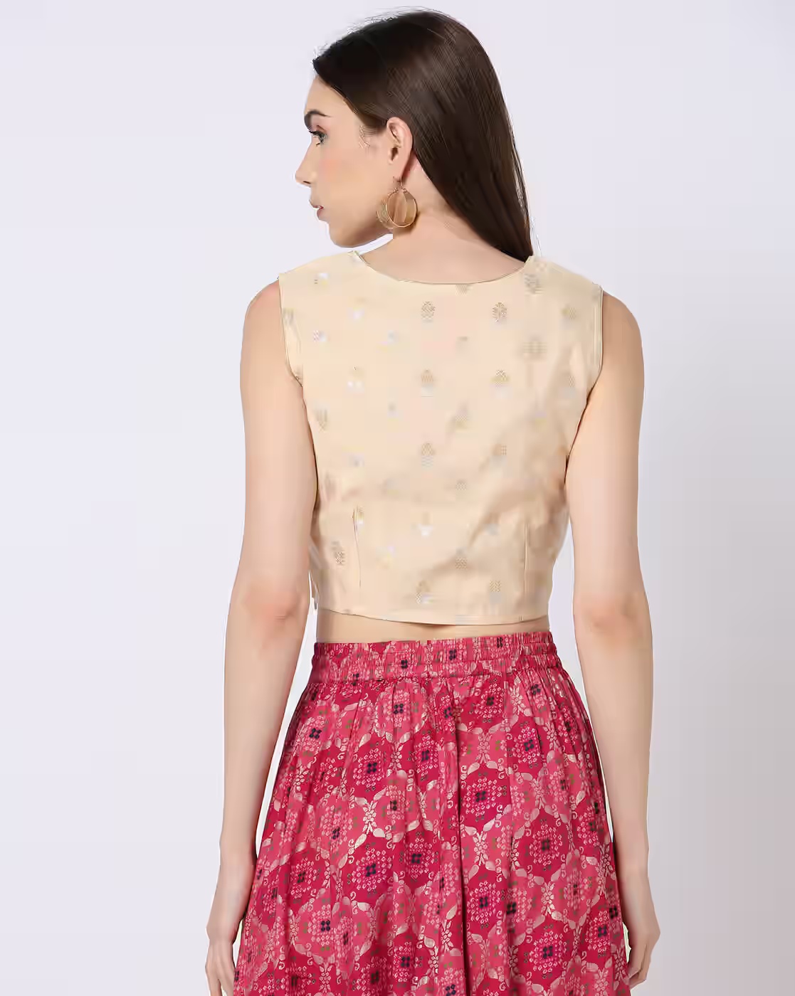 Crop Round-Neck Top - FUSION Cream