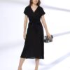 Women Fit & Flare Dress - FIG Black