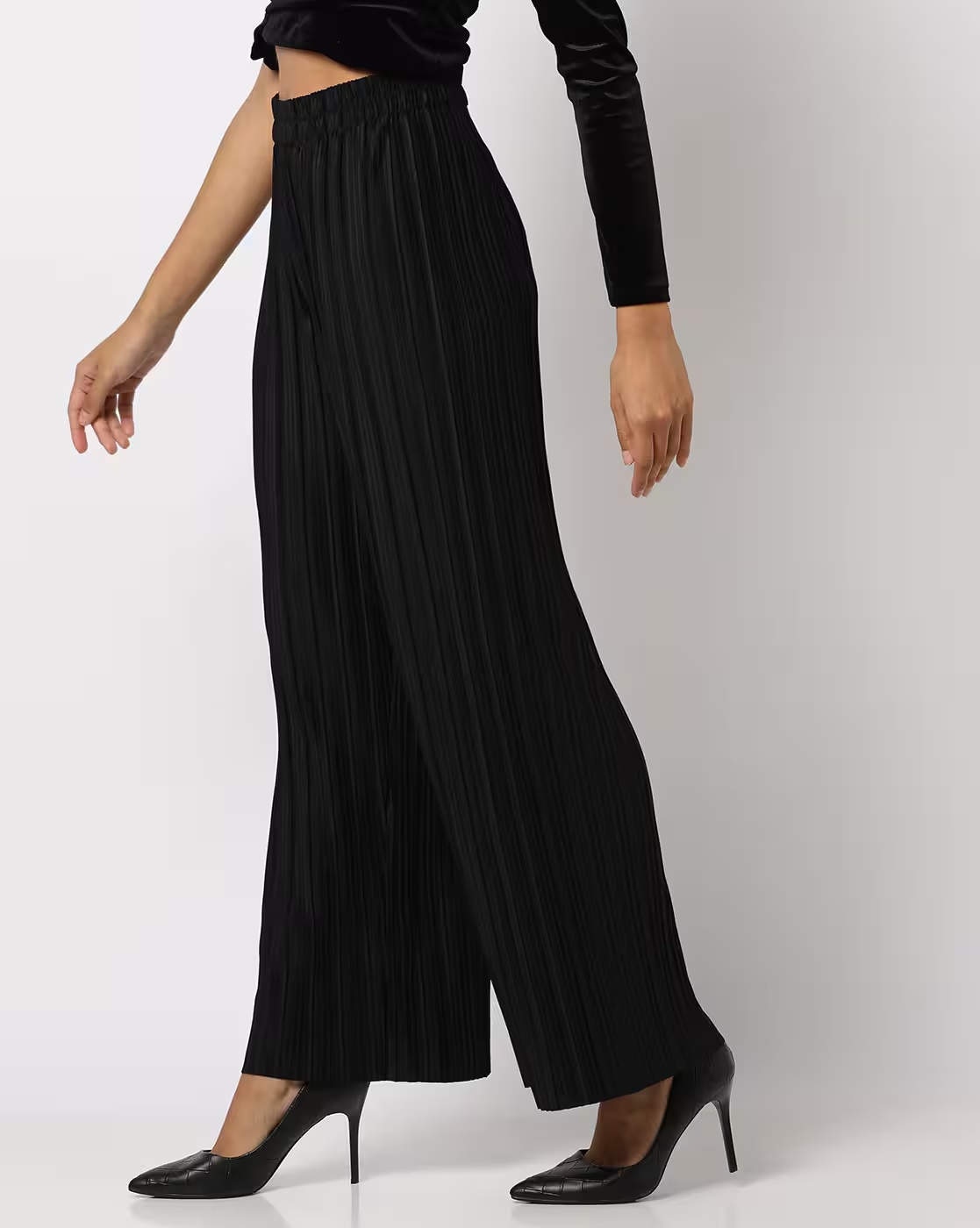 Accordion Pleated Pants - FIG