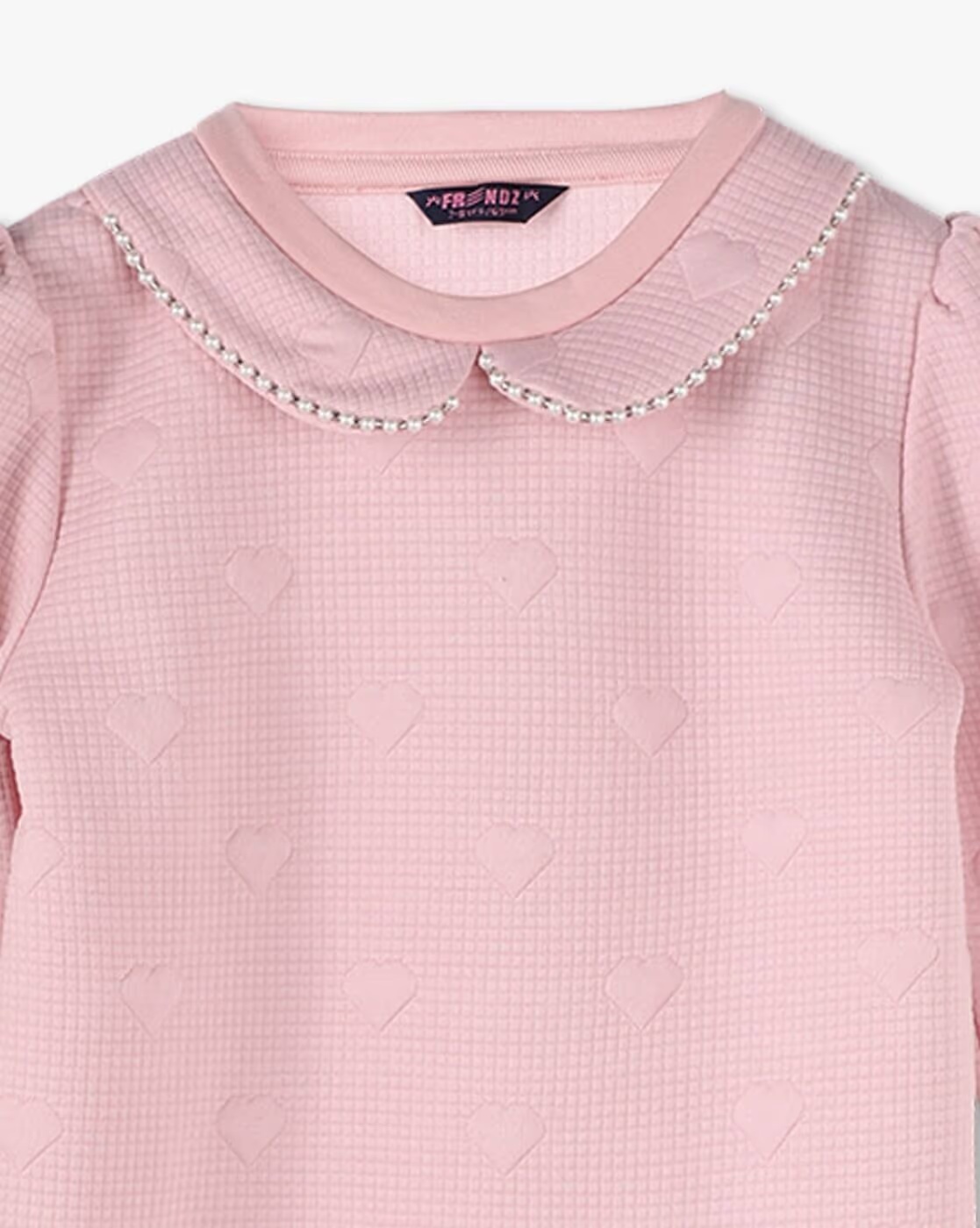 Girls Checked Regular Fit Sweatshirt - KG FRENDZ Pink