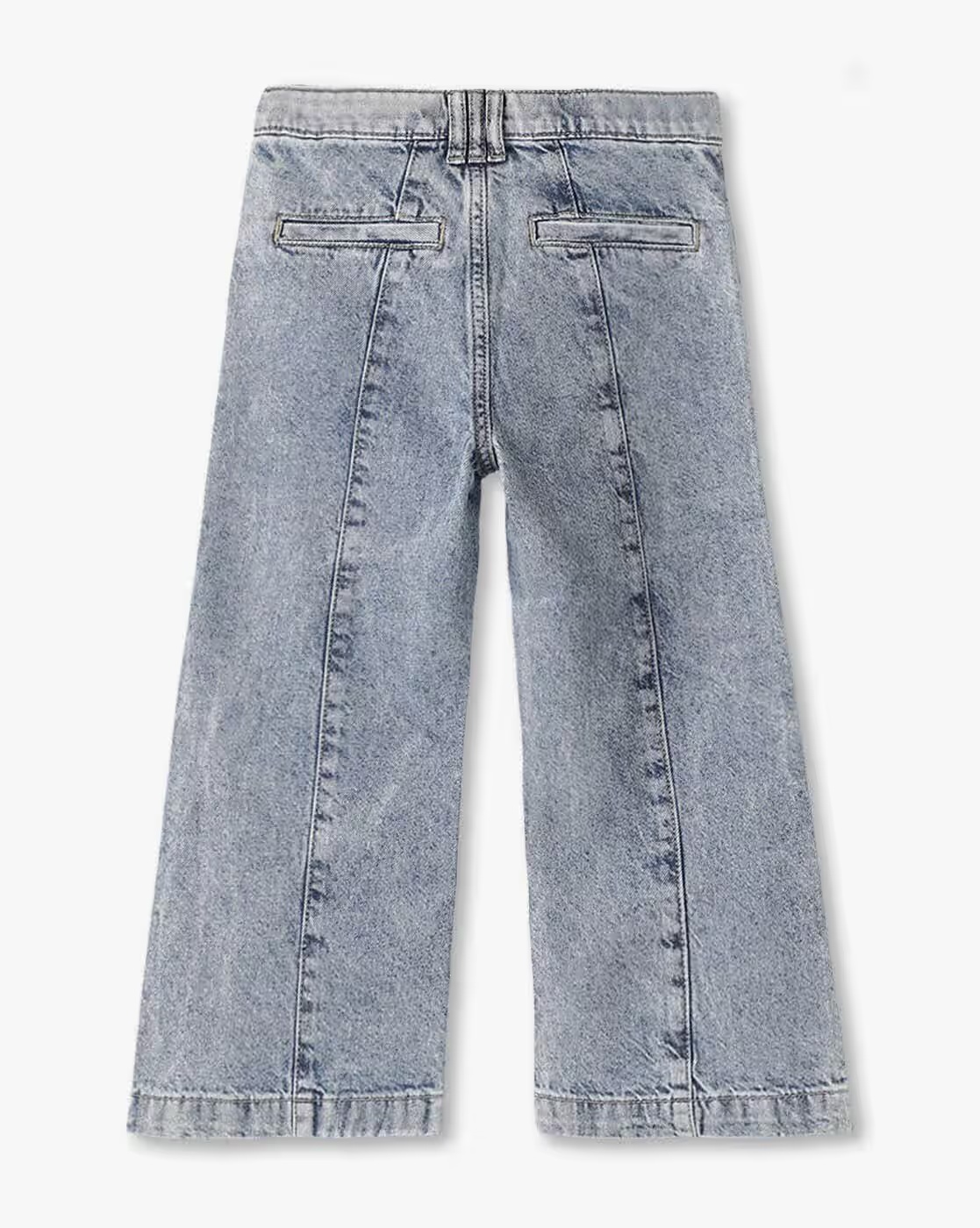 Girls Heavily Washed Bootcut Jeans with Metal Studs - KG FRENDZ